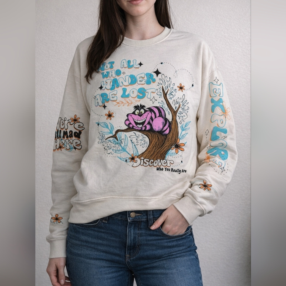 Disney Alice in Wonderland Sweatshirt Cheshire Cat